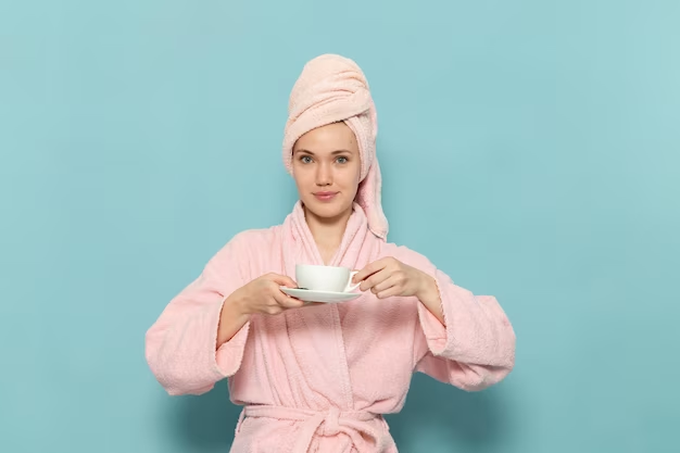 Washing face with warm water for skin care routine